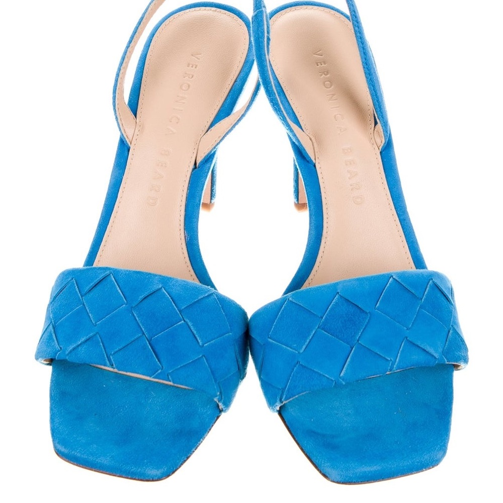 Veronica Beard Augustina Blue Heels 6.5 - Picture 2 of 10